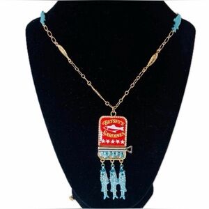 NWT ⚜️♥️⚜️ Betsey Johnson 2026 Sardine Tin Pendant Necklace